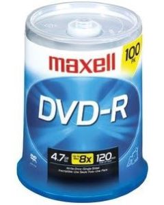 MAXELL 638014 4.7GB DVD-Rs (100-ct)