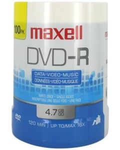 Maxell : DVD-R Discs, 4.7GB, 16x, Spindle, Gold, 100/Pack -:- Sold as 2 Packs of - 100 - / - Total of 200 Each