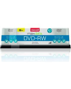 Maxell - 635117, DVD Rewritable Recording Blank Disc - 4.7 Gb & 120Min & Max Up to 16X Write Speed, Superior Archival Life Digital Storage Playback Write Once - 15Pack