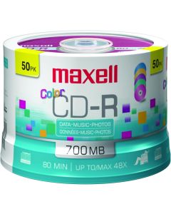 Maxell 700 MB Color 50pk CD-Recordable Discs 50-Pack